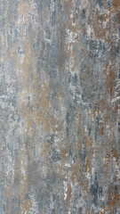 Abstract Grunge Wall Texture With Metallic Blue, Silver, And Bronze Tones, Captured Indoors In Daylight, Suitable For Backgrounds, Graphic Design, Interior Projects, And Commercial Use.