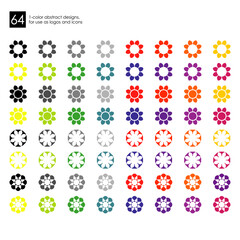 Abstract Geometric Logos & Icons Vector Collection – Y2K, Bauhaus, Brutalist, 64 Piece High Quality Minimalist Set 