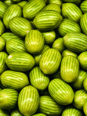 Green Striped Hard Candies Oval Shaped Sweet Treat Delicious Dessert. Stock Photography 