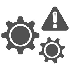 Risk Attention Glyph Icon