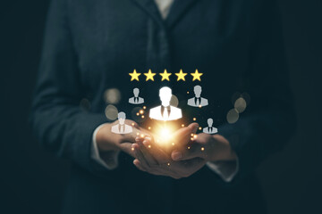 The after-service rating concept to assess the satisfaction of those receiving services..