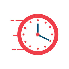 Clock icon vector image with a white background