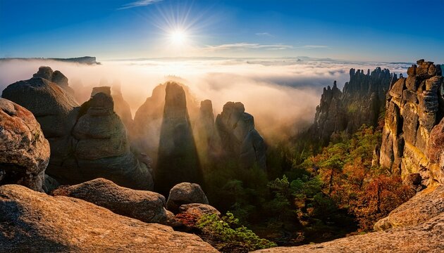 sunset in the mountains