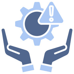 Risk Management Flat Blue Icon