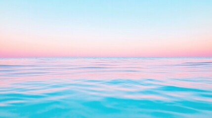 Obraz premium serene pastel ocean waves gently lap against shore creating soothing tranquil scene