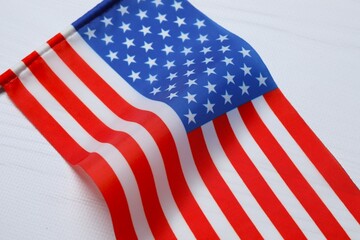 Beautiful waving star and striped American flag