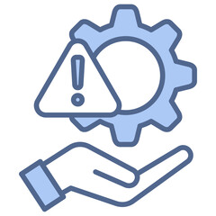 Risk Management Blue Icon