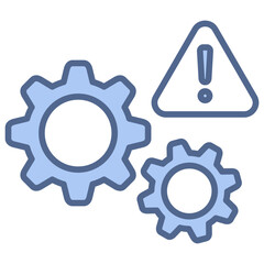 Risk Attention Blue Icon