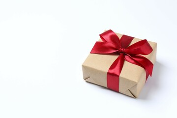 Beautiful gift box on white background