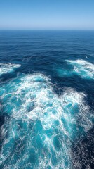 Stunning aerial view of ocean waves crashing, creating a mesmerizing turquoise and white pattern. Perfect for travel, nature, or serenity themes.