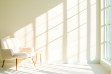 Fototapeta premium serene sunlit therapy room with soft colors and comfortable furniture where hope and healing can flourish