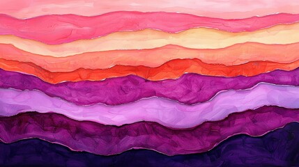 Abstract Colorful Waves with Shades of Pink, Red, and Purple Tones