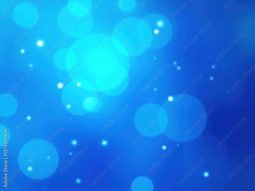 Wall mural blue background with many small blue circles. the circles are scattered throughout the background ab