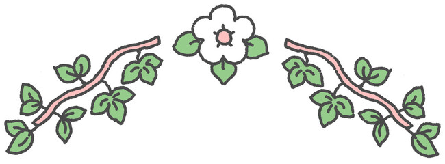 꽃과 덩굴 장식 일러스트