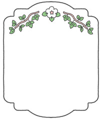 꽃 장식 빈 프레임 일러스트