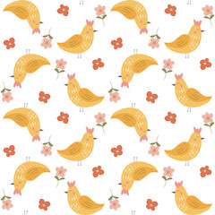 seamless background with birds