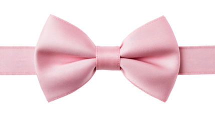 Pink bow tie accessory for formal events, cut out transparent
