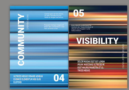 Flyer A4 With Fluid Motion Blur Gradient Colorfull Background