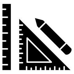 Set Square Glyph Icon