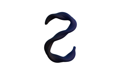 Naklejka premium S letter blue and black