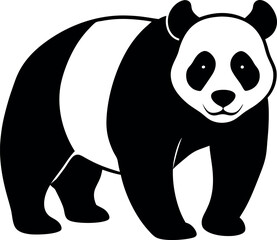 Panda Vector Silhouette Artwork Cartoon Illustration 01 eps © hnmerch