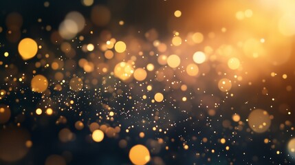 光の粒が舞うレンズで撮影したようなぼやけたCG画像	