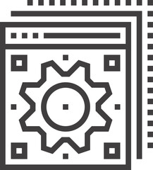 development flat line web icon