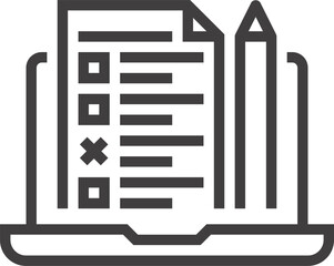 usability evaluation flat line web icon