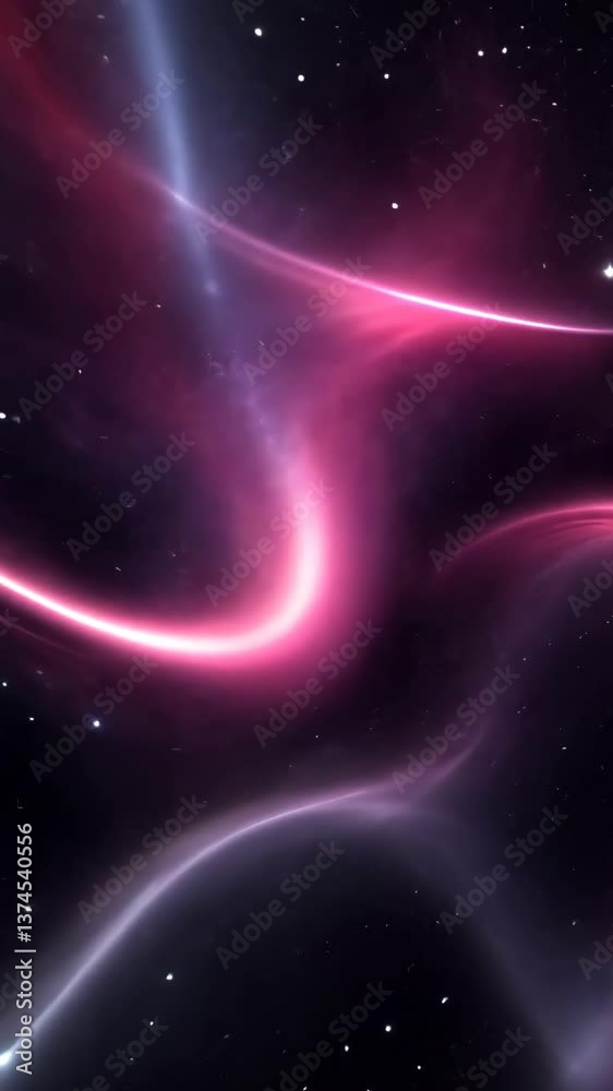 Aufkleber A purple background with a pink line in the middle. There are also some stars in the background