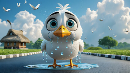 The Tearful Bird on a Lonely Road

