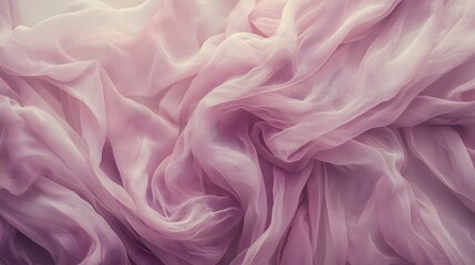 Obraz premium Delicate Pink Fabric Texture with Soft Flowing Layers and Shadows