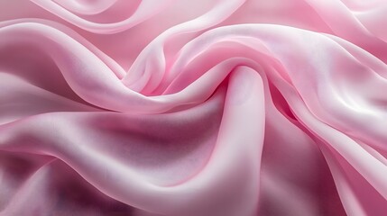 Fototapeta premium Elegant Soft Pink Fabric Draped in Gentle Waves and Textures