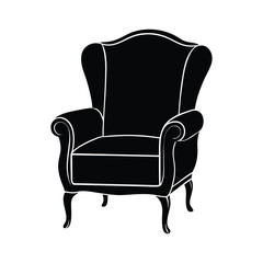 armchair silhouette art