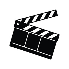 Fototapeta premium movie clapper silhouette art