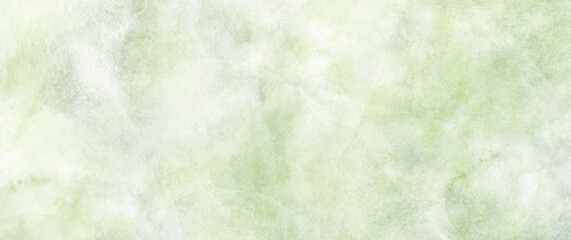 Green background watercolor vector texture for poster, cover, banner, flyer, cards. Hand drawn light green grunge illustration for design. Minimalistic painting. Paper texture.