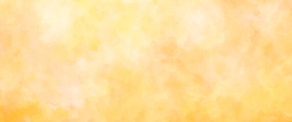 Yellow and orange summer vector watercolor background. Hand drawn wallpaper design for cards, flyers, poster, banner, cover design, invitation cards, prints. Summer heat illustration for design.