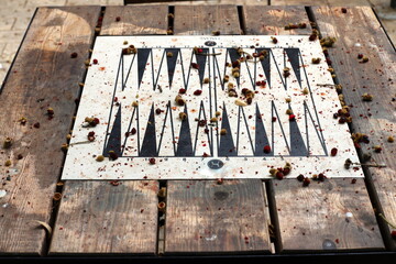 Texture of products made from boards and beams.
