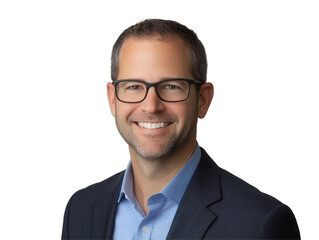 Isolated Smiling Businessman Portrait