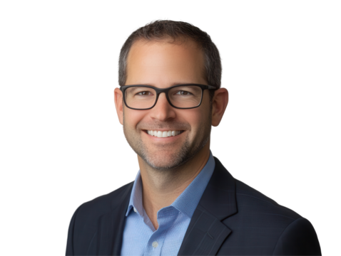 Isolated Smiling Businessman Portrait