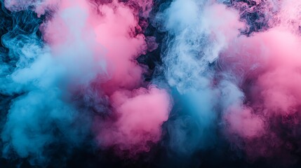 Obraz premium Abstract Pink and Blue Smoke Clouds Background