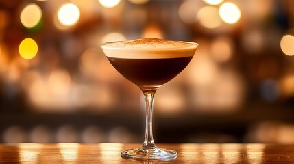 Espresso Martini in a Modern Bar