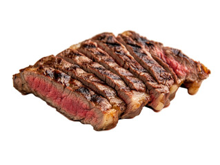 Isolated Sliced Grilled Steak