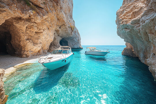 A beautiful depiction of Donoussa Island, highlighting its breathtaking beaches