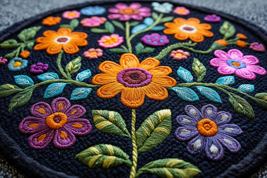 A cultural depiction of the Matyo folk art style, representing traditional Hungarian craftsmanship.