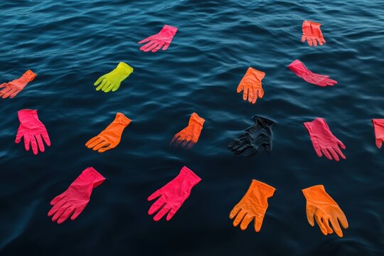 Plastic gloves and masks in water raise environmental concerns