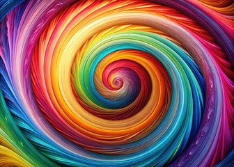 Fototapeta premium Colorful Spiral Abstract Art Design