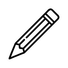 Fototapeta premium Pencil icon design in simple line art style 
