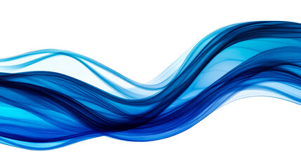 Abstract blue wavy lines background texture, cut out transparent