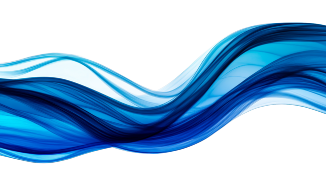 Abstract blue wavy lines background texture, cut out transparent - Powered by Adobe