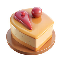 piece of cake isolated on white background